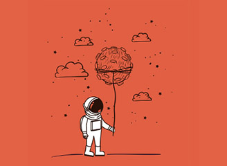 44款小清新宇航员太空插画