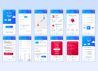 63款手机UI界面APP矢量模板