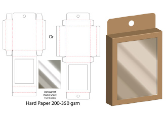 84款开天窗透明产品包装盒翻盖刀版