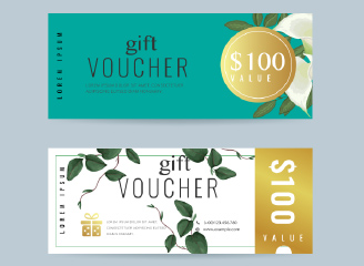 23款优惠券礼品卡设计模板