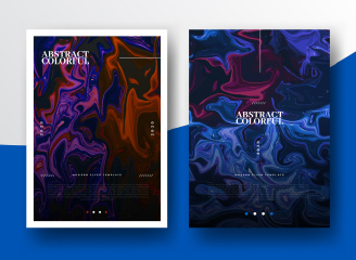 65款抽象渐变流体液体背景设计模板