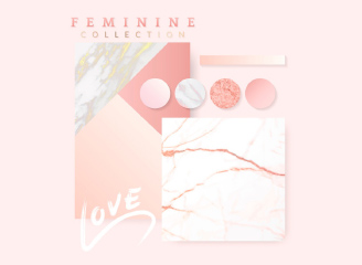 30款抽象拼接粉色玫瑰金质感纹理背景