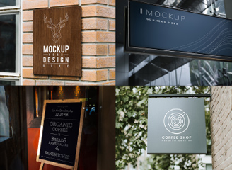 110款招牌广告牌导视样机