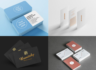 101款简约烫金烫银企业名片样机