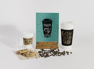 60款咖啡饮品包装杯子样机