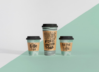 96款奶茶杯子咖啡塑料杯样机