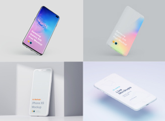 45款苹果iPhoneX三星手机UI界面样机