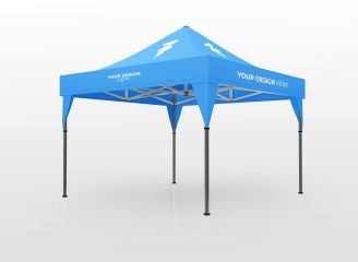 4款活动雨棚广告遮阳棚样机