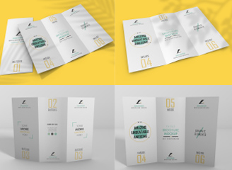 10款企业宣传三折页样机