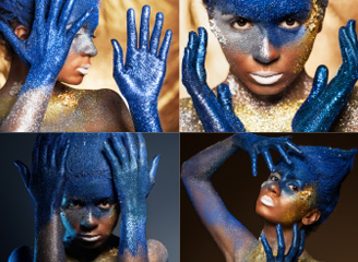 35款高清蓝色主题女性商业摄影图片