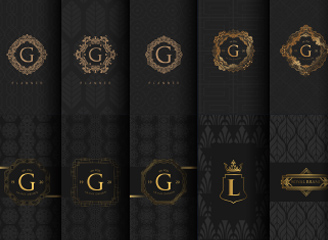 67款矢量欧式复古华丽背景花纹