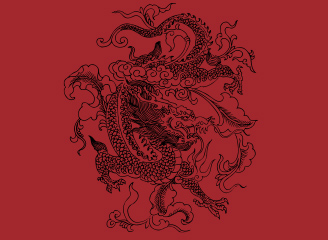 104款矢量传统中国龙图形
