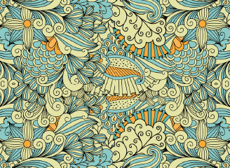 49款矢量古典华丽无缝花纹图案