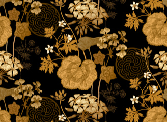 6款矢量中国风无缝花纹