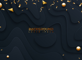 26款矢量现代黑色抽象层叠背景