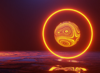 22款高清赛博朋克风格抽象宇宙线条辉光背景