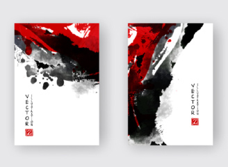 11款矢量中国风墨迹背景