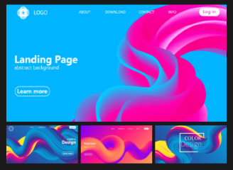 38款矢量抽象渐变流体液体背景