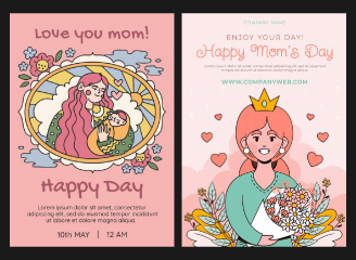 36款母亲节广告模板