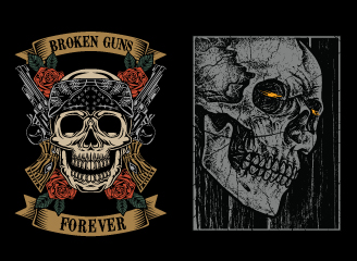 148款骷髅头插画