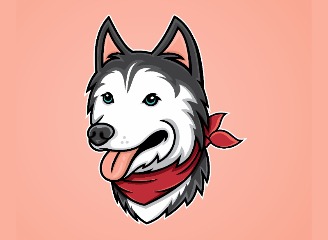 42款哈士奇插画