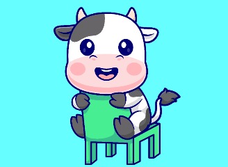 127款卡通牛插画