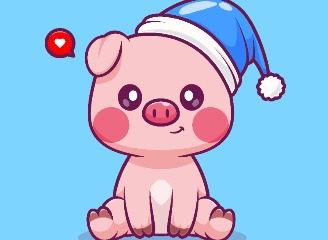 88款卡通小猪插画