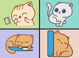 290款卡通可爱小猫咪插画