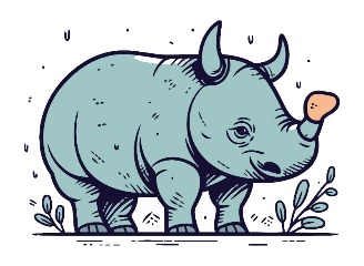 97款犀牛插画