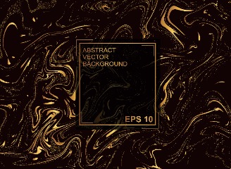 61款奢华抽象金色液体背景