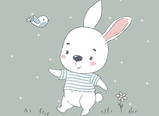 113款卡通兔子插画