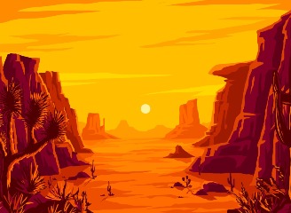 48款戈壁荒漠插画