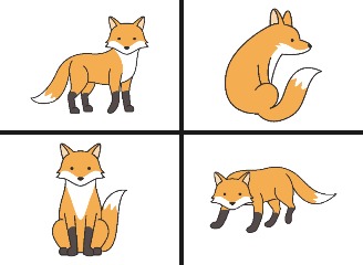 21款卡通可爱小狐狸插画