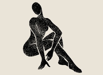 12款抽象女性人物壁画风格装饰插画