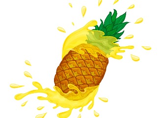 99款菠萝插画元素